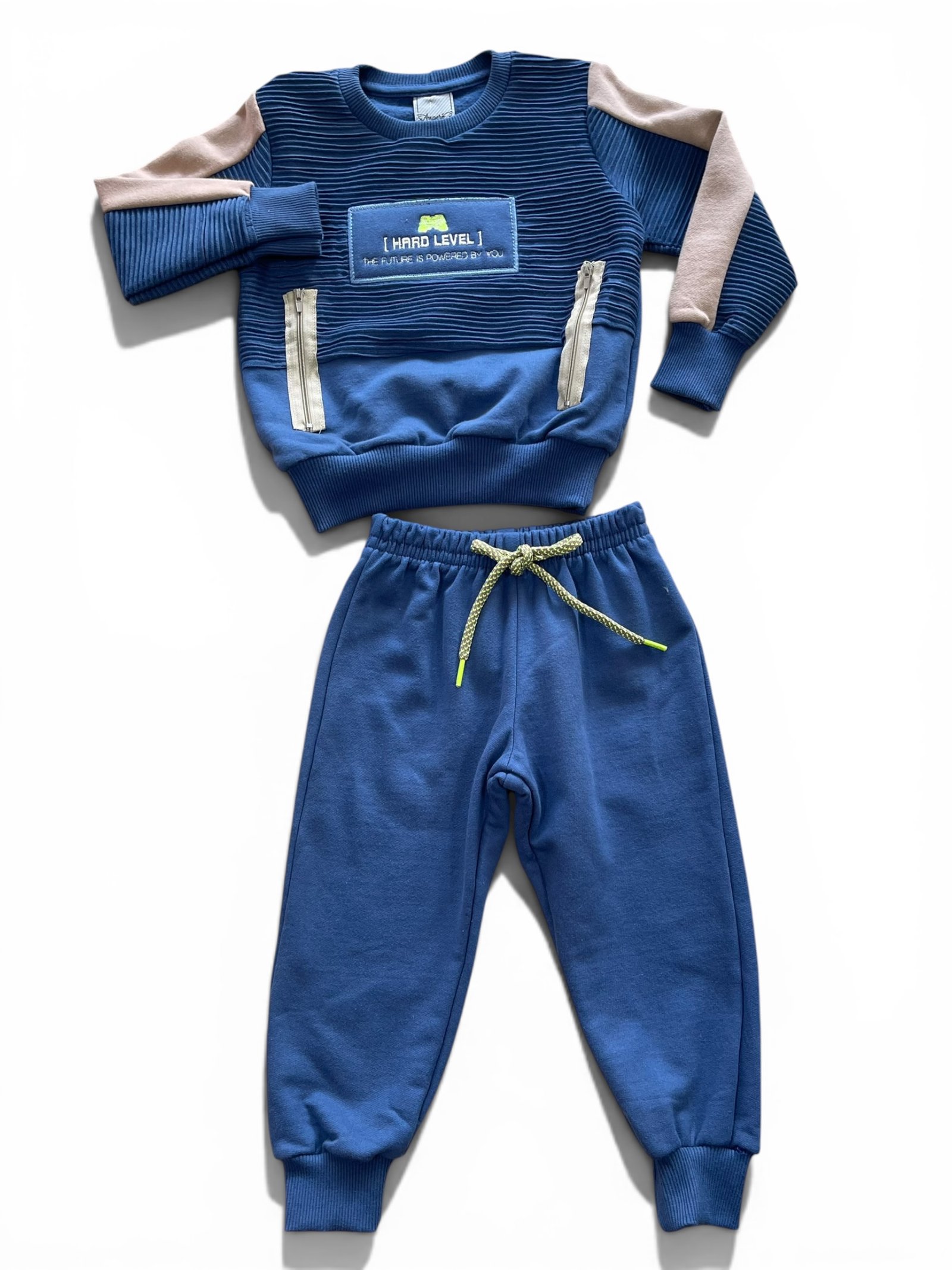 Conjunto Infantil Moletom Urban Azul - TAM01 - Imagem 2
