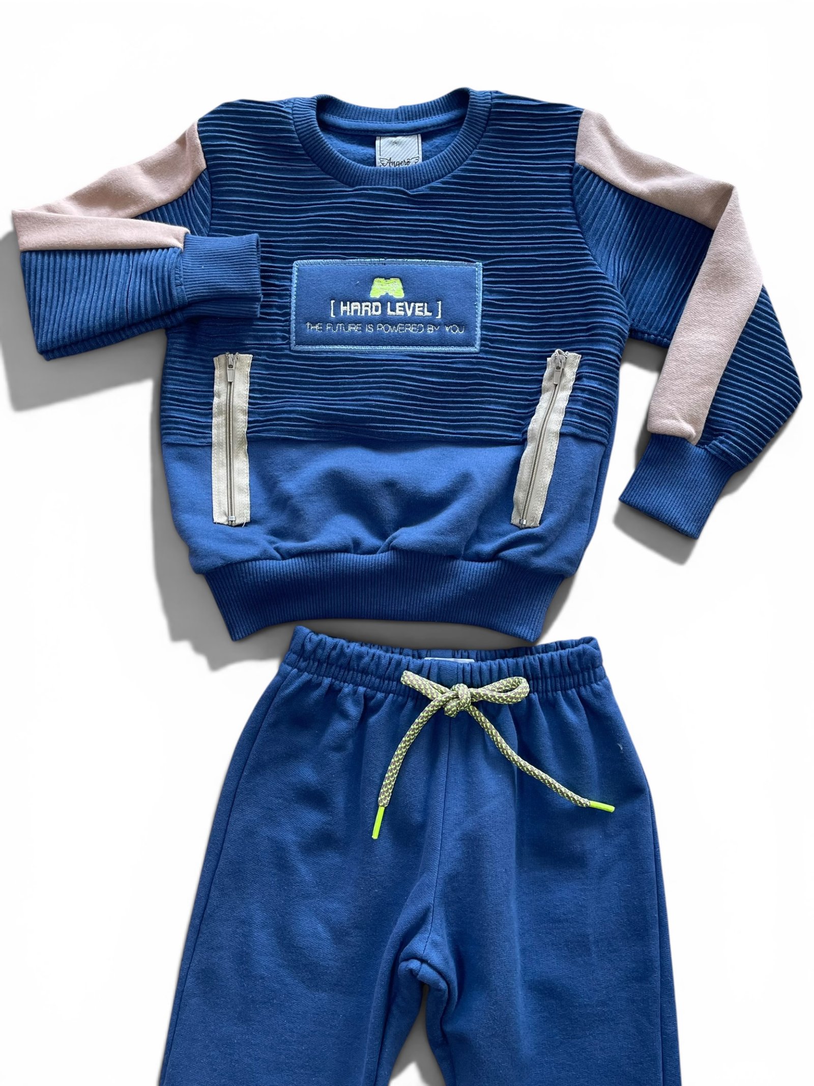Conjunto Infantil Moletom Urban Azul - TAM01 - Imagem 3