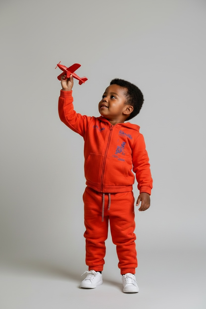 Conjunto Infantil Moletom Street Orange - TAM01 - Imagem 2