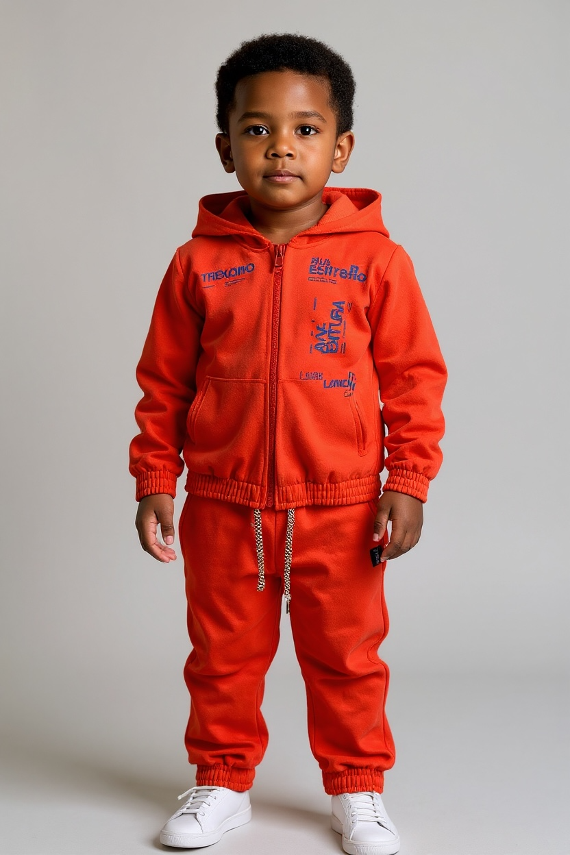 Conjunto Infantil Moletom Street Orange - TAM01