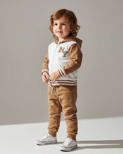 Conjunto Infantil Moletom NY Caramelo - TAM02