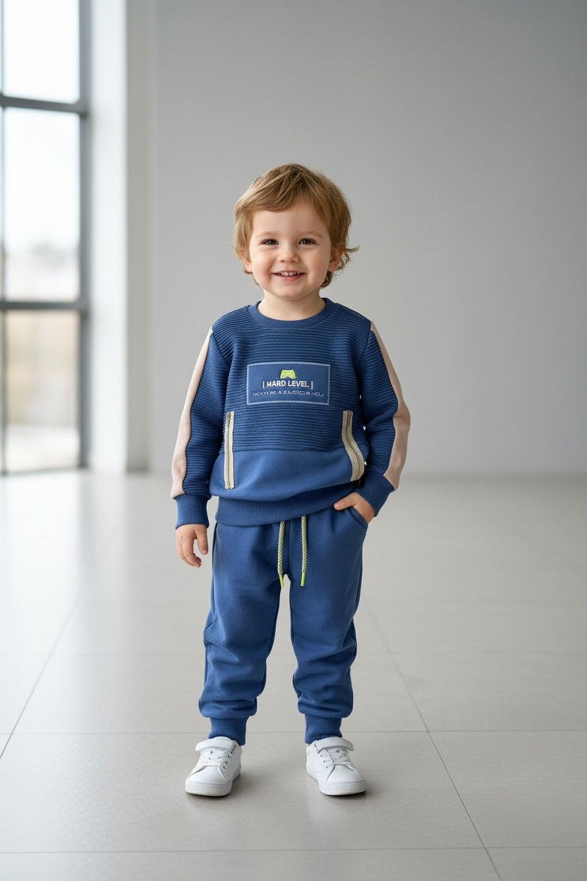 Conjunto Infantil Moletom Urban Azul - TAM01